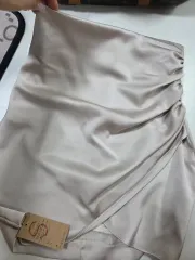 サテン ドレープ スカート s