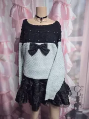 アクシーズファムの小花リボンニット