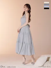 ブルー [DE4145-B-2512]【DEA./ディア】ラメ/ シフォン/ ホルターネック/ シースルー/ シンプル大人系/ ミディアムドレス/ キャバドレス long AngelR