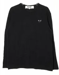 コムデギャルソン COMME des GARCONS PLAY LONG SLEEVE TEE BLACK M AZ-T120 AD2020 プレイ ロング スリーブ Ｔシャツ ブラック ロゴ ワッペン 【ブランド古着ベクトル】【中古】251229