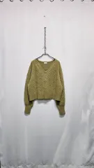 APART BY Vネック ウールニットTシャツ