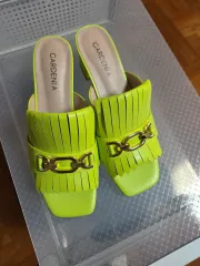 ガーデニア ミュール サンダル 蛍光 ライトグリーン 250 新品
