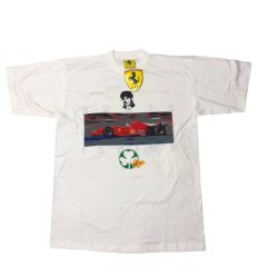 90s- F1×フェラーリ×shell tシャツ ホワイト XL - メルカリ
