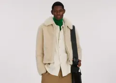 レクト ウール シアリング テディ ジャケット L