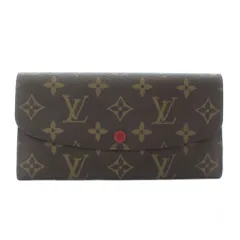 ルイヴィトン LOUIS VUITTON ポルトフォイユ エミリー 長財布 二つ折り PVC レザー モノグラム 総柄 茶色 ブラウン M60136 /XZ ■OH ■GY18