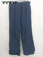 ◇ NEW BALANCE ニューバランス ウエストゴム ロゴ 刺繍 ドット 水玉 パンツ サイズM ネイビー ホワイト レディース  【1109070005706】