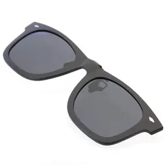 [Goods Land] 超軽量 クリップオン サングラス 偏光 調光 跳ね上げ ウェリントン UV 400 カット メンズ レディース GD-CLGL-BK