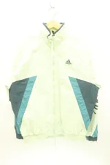 【中古】 adidas メンズナイロンジャケット M ワーディング オーバーサイズフィット ウーブン フルジップジャケット adidas M 紺 ネイビー 緑 グリーン