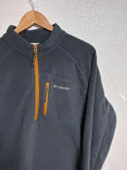 ヴィンテージ Columbia ハーフジップ フリース グレー XL