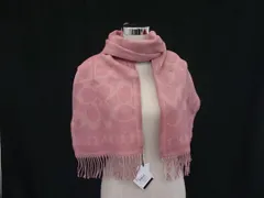 ■新品■未使用■ COACH コーチ シグネチャー カシミヤ100％ マフラー ストール ショール 防寒具 レディース ピンク系 BM9920