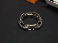 ■美品■ HERMES エルメス シェーヌダンクル ルカデ スカーフリング スカーフ留め アクセサリー レディース シルバー系 FU5331