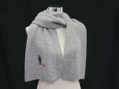 ■新品■未使用■ POLO RALPH LAUREN ポロラルフローレン アクリル×ナイロン×ウール マフラー  防寒具 メンズ グレー系 FU6940