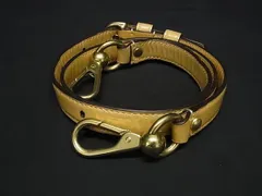 ■美品■ COACH コーチ パテントレザー バッグ用 ショルダーストラップ 斜め掛け 肩掛け レディース クリーム系×ゴールド系 GB3087