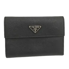 PRADA 三つ折り財布 ブラック サフィアーノ M510A