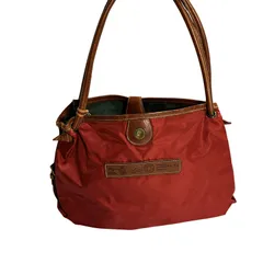 C418  Felisi フェリージ トートバッグ ハンドバッグ ナイロン レッド 赤 シンプル レディース