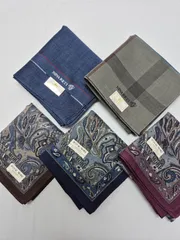 【新品】ブランド メンズハンカチ 5枚セット お買い得品