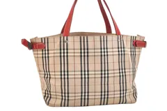 BURBERRY ブルー LABEL バーバリーブルーレーベル チェック柄 ショルダートートバッグ キャンバス レザー ベージュ 5183N