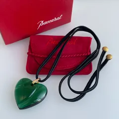 Baccarat  バカラ　ネックレス　ハート　グリーン系　緑系