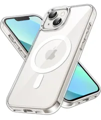 ★JETech iPhone 13 mini マグネット ケース(5.4インチ用) MagSafe ワイヤレス充電対応 衝撃吸収 バンパーカバー 傷つけ防止 透明バック (クリア)