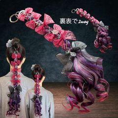 現品限り》裏表で使える2wayリングエクステポニーテールリング 地雷系