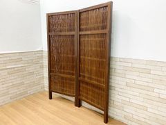 ほぼ未使用 茶道具 桑縁 風炉先屏風 簾 取り外し式 両面使い 茶道 