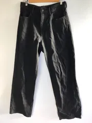 UNIQLO ワイドストレートジーンズ メンズ 32 ブラック 4061202512230003