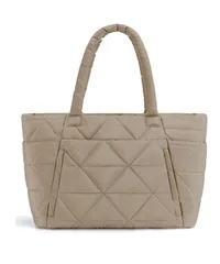 [Four leaf] 軽量 大容量 トートバッグ レディース 通勤 通学 旅行 キャリーオンバッグ マザーズバッグ ワンショルダー キルティング ナイロン バッグ おしゃれ かわいい (ブラウン) [ブラウン]