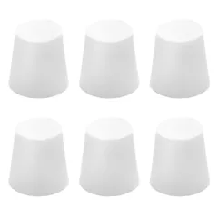 winova シリコンゴム栓 シリコーンゴムテーパープラグ 6個入 耐高温 無毒無臭 研究所や産業用途に最適 上径37mm 下径28mm 高さ30mm