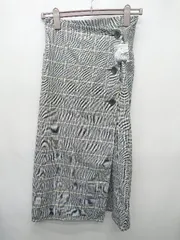 ◇ ◎ Θ LOWRYS FARM ローリーズファーム チェック 膝下 ラップ巻き スカート サイズM グレー イエロー レディース P  【1410160016152】