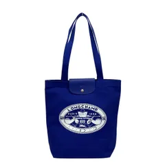 LONGCHAMP(ロンシャン) ショルダーバッグ - ブルー×白 レザー
