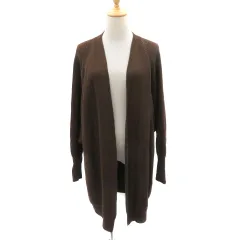 ロートレアモン LAUTREAMONT カーディガン ロング丈 前開き オーバーサイズ 38 M ブラウン /YK35