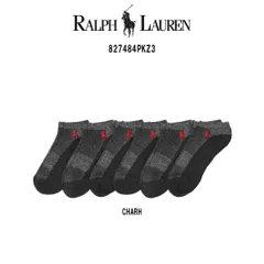 POLO RALPH LAUREN(ポロ ラルフローレン)ソックス ローカット くるぶし アソート グレー 6足セット ロゴ 刺繍 靴下 男性用 メンズ ギフト 827484PKZ3