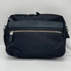 BN7387□TAKEO KIKUCHI タケオ キクチ ショルダーバッグ 708102 ブラック ナイロン×レザー ヨコ型 イケテイ製