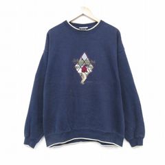 古着 エディーバウアー 長袖 ジージャン メンズ 90年代 90s 襟コーデュロイ ロング丈 コットン 紺 ネイビー デニム 内側ウール 中古 古着 XL/古着 エディーバウアー 長袖 ジージャン メンズ 90s 襟コーデュロイ