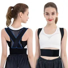 [Capprecier] 猫背ベルト 猫背サポーター 姿勢ベルト 姿勢サポーター 【理学療法士オススメ】 猫背 改善 クロス構造 巻き肩ケア 美姿勢 背筋補正 調節可能 男女兼用 (XL) [XL]