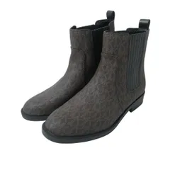 極美品 マイケルコース MICHAEL KORS ELLA FLAT BOOTIE チェルシーブーツ ショートブーツ サイドゴアブーツ シグネチャー柄 総柄 ブラウン サイズ7W 約24cm レディースのサムネイル