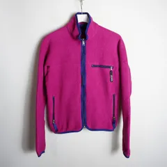 90s patagonia パタゴニア 25360 SYNCHILLA シンチラ フリース カーディガン ジャケット レッド バイオレット  USA製 ビンテージ 504P11♪