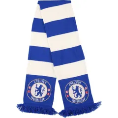古着 PREMIER LEAGE プレミアリーグ CHELSEA FC チェルシーFC ボーダー柄 サッカー アクリルマフラー 英国製/gaa005721