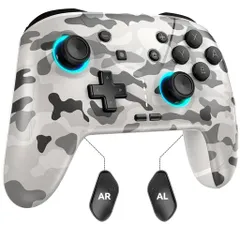 SwitchコントローラーワイヤレスPCWindows/iOS/Androidにも全対応Bluetooth有線PCゲームコントローラー3階段TURBO速度連射機能/振動/6軸ジャイロセンサー/マクロ機能背面ボタン付き