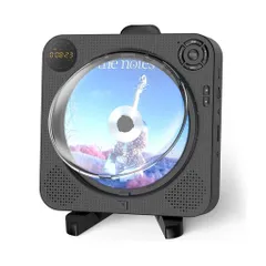 ポータブルCDプレーヤーBluetooth受信/送信スピーカー内蔵壁掛け&卓上置き式多機能FMラジオ/AUX/USB再生対応A-Bリピート再生・+10スキップ機能・5EQエフェクト音楽鑑賞/語学学習/胎児教育日本…