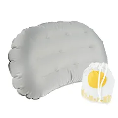 voocye腰痛クッション背もたれクッション腰枕軽量コンパクト旅行出張便利グッズ椅子エアー枕携帯枕空気枕飛行機車新幹線収納袋付