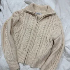 ニットジップアップカーディガン