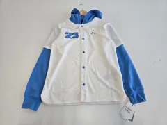 ジョーダン キッズ フーディー Tシャツ 白 ブルー