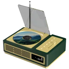 ThinkyaCDプレーヤーBluetooth受信/送信2.1CHボトム・バス振動板ステレオスピーカー内蔵クラシックCDプレイヤーラジカセ卓上置き木製ラジオ一機多用FM/USB/光ケーブル対応/AUXA-Bリピート