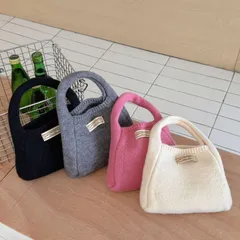 かぎ針編み かわいい 手提げポーチ/ミニバッグ 手編み ニット