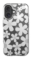 【SwitchEasy】iPhone16対応ケース花柄クリアオシャレ可愛い耐衝撃スマホケース花かわいいスマホカバー[iPhone16アイフォン16対応携帯ケース]iPhone16CaseFleurホワイト