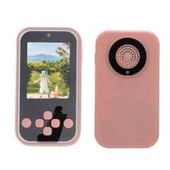 휴대용 MP3 플레이어, 48MP 듀얼 렌즈 디지털 카메라, 스피커가있는 MP3 음악 플레이어, 2.4 인치 터치 스크린, 내장 손전등, 타이머, 달력, 전자 책 (핑크 ...