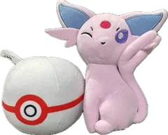 ポケットモンスター　ほぺぴたぬいぐるみ　エーフィとモンスターボールぬいぐるみ　2点セット