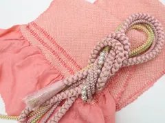 【一輝堂】和装小物 帯締め帯揚げセット 振袖用 丸組 金糸 総絞り 飾り付 帯締 帯揚 25w12-14678