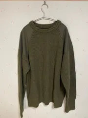 【FREAK’S STORE】ミリタリーニット セーター カーキ FREEサイズ メンズ L〜XL相当